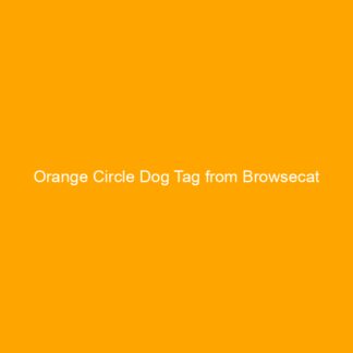 Orange Circle Dog Tag from Browsecat