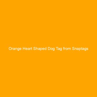 Orange Heart Shaped Dog Tag from Snaptags