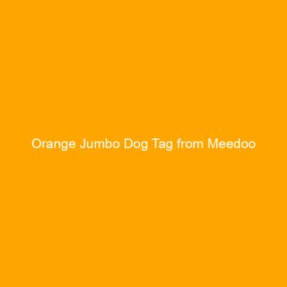 Orange Jumbo Dog Tag from Meedoo