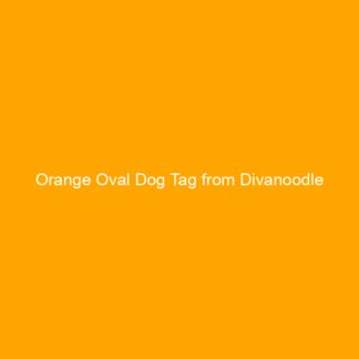 Orange Oval Dog Tag from Divanoodle