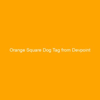 Orange Square Dog Tag from Devpoint